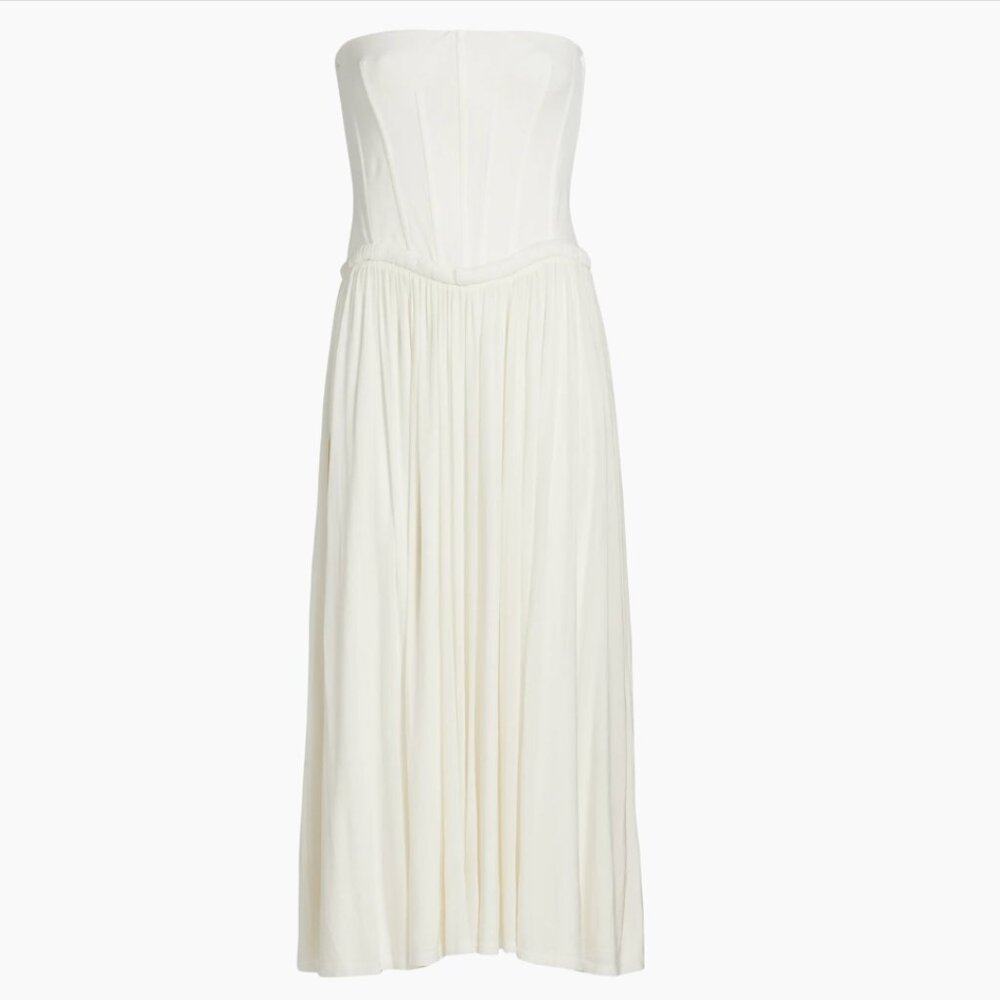 Simkhai Adalys Gathered Corset Dress New With Tags